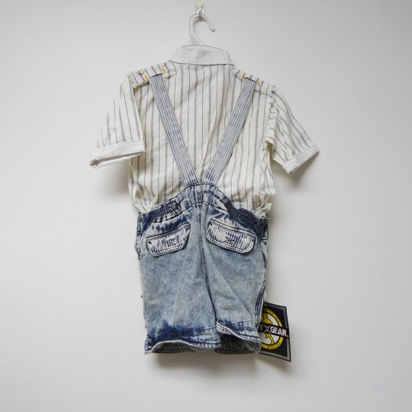VTG 80s Body Gear 2-pc acid wash short overall - Picture 3 of 4